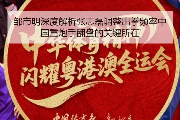 邹市明深度解析张志磊调整出拳频率中国重炮手翻盘的关键所在